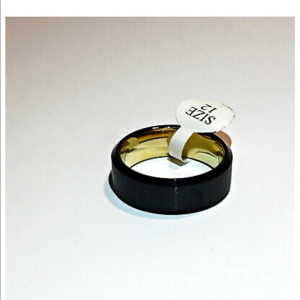 Lanchela & Co Mens Black 8mm  Tungsten Wedding Engagement Promise Ring - Picture 7 of 7